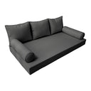 Model-3 6PC Pipe Outdoor Daybed Mattress Bolster Pillow Fitted Sheet Cover Only-Full Size AD003