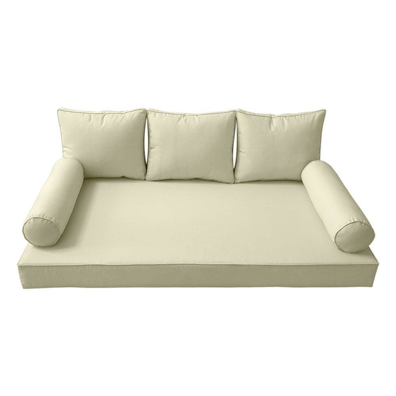 Model-3 6PC Pipe Outdoor Daybed Mattress Bolster Pillow Fitted Sheet Cover Only-Full Size AD005