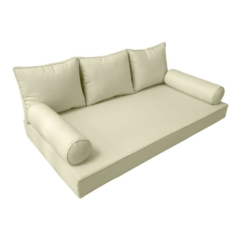 Model-3 6PC Pipe Outdoor Daybed Mattress Bolster Pillow Fitted Sheet Cover Only-Full Size AD005