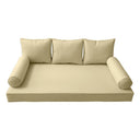 Model-3 6PC Pipe Outdoor Daybed Mattress Bolster Pillow Fitted Sheet Cover Only-Full Size AD103