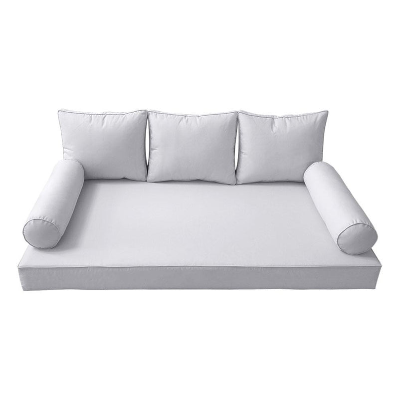 Model-3 6PC Pipe Outdoor Daybed Mattress Bolster Pillow Fitted Sheet Cover Only-Full Size AD105