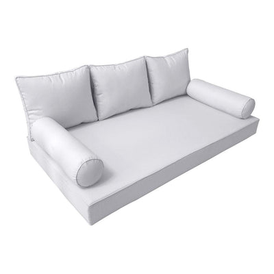 Model-3 6PC Pipe Outdoor Daybed Mattress Bolster Pillow Fitted Sheet Cover Only-Full Size AD105