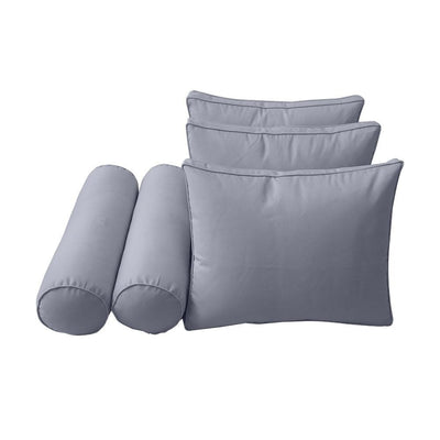 Model-3 AD001 Full Size 6PC Pipe Trim Outdoor Daybed Mattress Cushion Bolster Pillow Complete Set