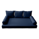 Model-3 AD101 Full Size 6PC Pipe Trim Outdoor Daybed Mattress Cushion Bolster Pillow Complete Set