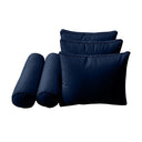 Model-3 AD101 Full Size 6PC Pipe Trim Outdoor Daybed Mattress Cushion Bolster Pillow Complete Set