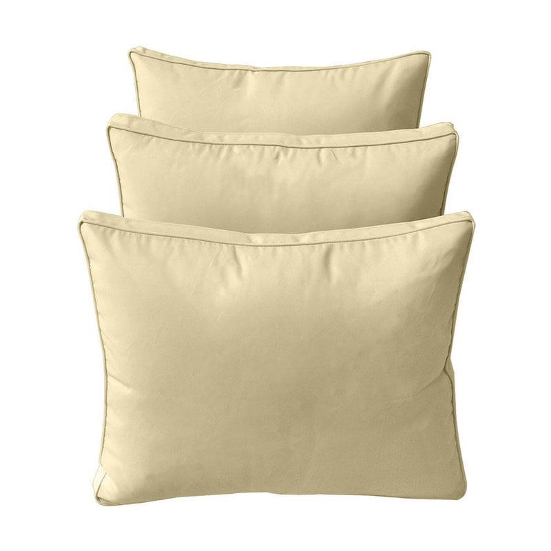 Model-3 AD103 Full Size 6PC Pipe Trim Outdoor Daybed Mattress Cushion Bolster Pillow Complete Set