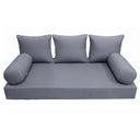 Model-3 AD001 Crib Size 6PC Knife Edge Outdoor Daybed Mattress Cushion Bolster Pillow Complete Set