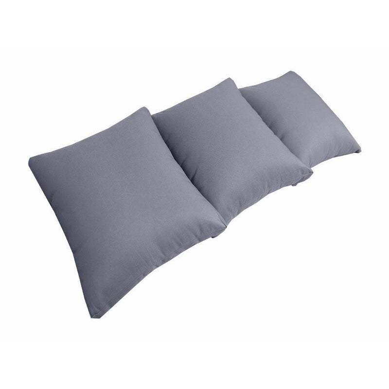 Model-3 AD001 Queen Size 6PC Knife Edge Outdoor Daybed Mattress Cushion Bolster Pillow Complete Set