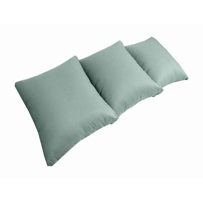 Model-3 AD002 Queen Size 6PC Knife Edge Outdoor Daybed Mattress Bolster Pillow Fitted Sheet Cover Only