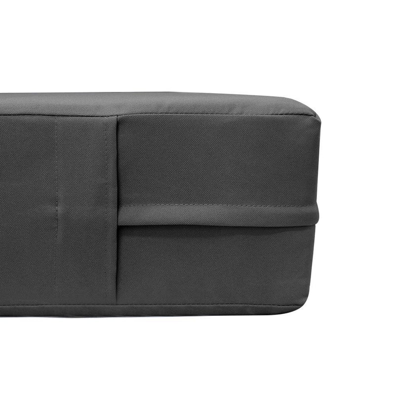 Model-3 AD003 Full Size 6PC Knife Edge Outdoor Daybed Mattress Bolster Pillow Fitted Sheet Cover Only