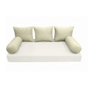 Model-3 - AD005 Crib Knife Edge Bolster & Back Pillow Cushion Outdoor SLIP COVER ONLY