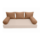 Model-3 - AD104 Crib Knife Edge Bolster & Back Pillow Cushion Outdoor SLIP COVER ONLY