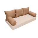 Model-3 - AD104 Crib Knife Edge Bolster & Back Pillow Cushion Outdoor SLIP COVER ONLY