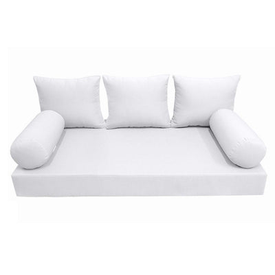 Model-3 AD105 Full Size 6PC Knife Edge Outdoor Daybed Mattress Bolster Pillow Fitted Sheet Cover Only