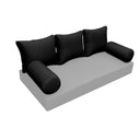 Model-3 - AD109 Crib Knife Edge Bolster & Back Pillow Cushion Outdoor SLIP COVER ONLY