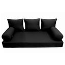 Model-3 AD109 Crib Size 6PC Knife Edge Outdoor Daybed Mattress Cushion Bolster Pillow Complete Set