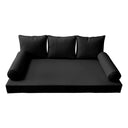 Model-3 AD109 Crib Size 6PC Pipe Trim Outdoor Daybed Mattress Cushion Bolster Pillow Complete Set