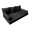 Model-3 AD109 Crib Size 6PC Pipe Trim Outdoor Daybed Mattress Cushion Bolster Pillow Complete Set