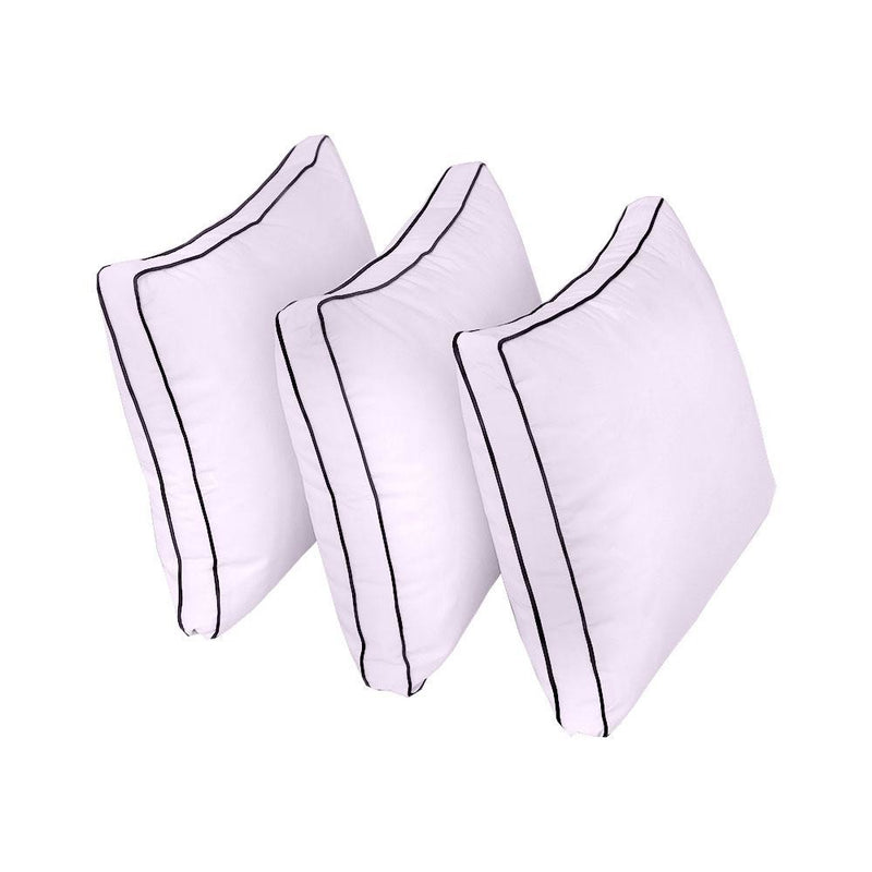 Model-3 - AD107 Full Contrast Pipe Trim Bolster & Back Pillow Cushion Outdoor SLIP COVER ONLY