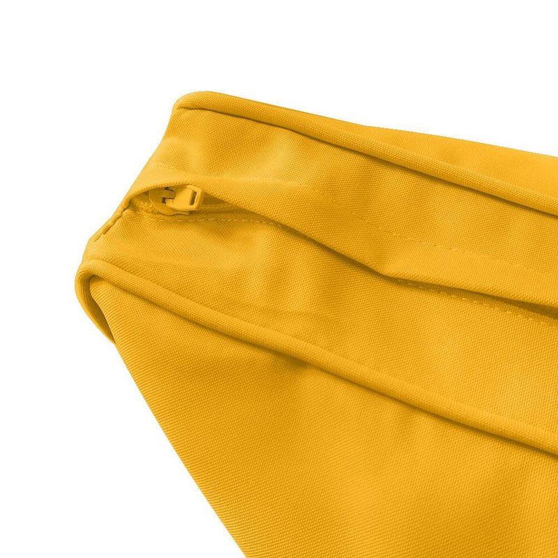 Model-3 - AD108 Full Contrast Pipe Trim Bolster & Back Pillow Cushion Outdoor SLIP COVER ONLY