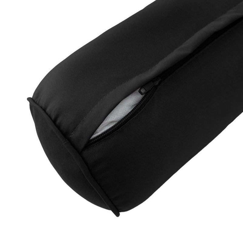 Model-3 - AD109 Full Contrast Pipe Trim Bolster & Back Pillow Cushion Outdoor SLIP COVER ONLY