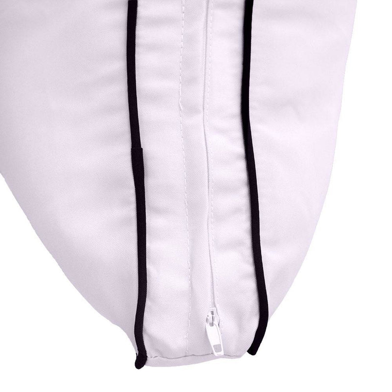 Model-3 - AD107 Twin Contrast Pipe Trim Bolster & Back Pillow Cushion Outdoor SLIP COVER ONLY