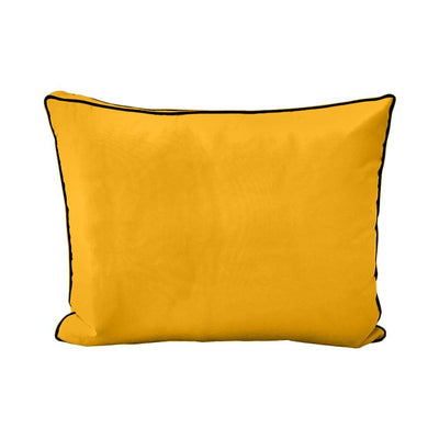 Model-3 - AD108 Twin Contrast Pipe Trim Bolster & Back Pillow Cushion Outdoor SLIP COVER ONLY