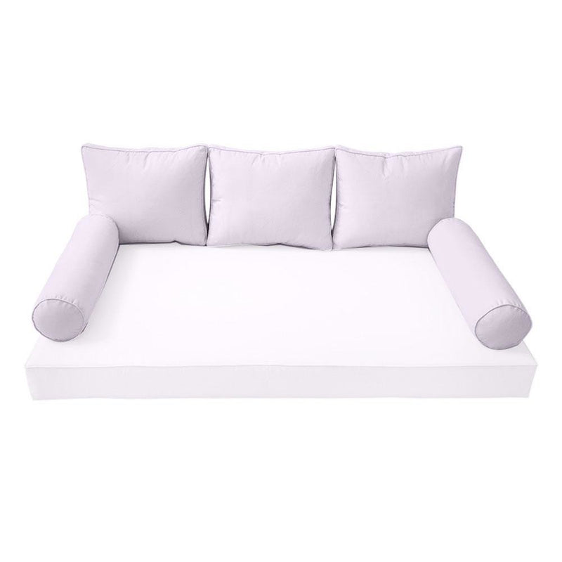Model-3 - AD107 Full Pipe Trim Bolster & Back Pillow Cushion Outdoor SLIP COVER ONLY