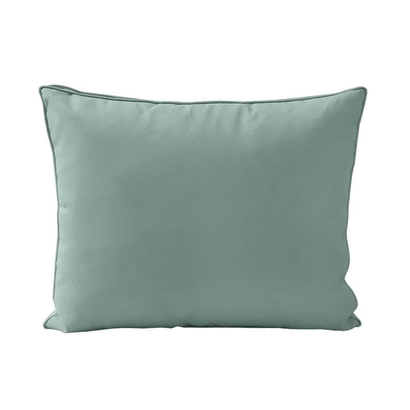 Model-3 - AD002 Queen Pipe Trim Bolster & Back Pillow Cushion Outdoor SLIP COVER ONLY