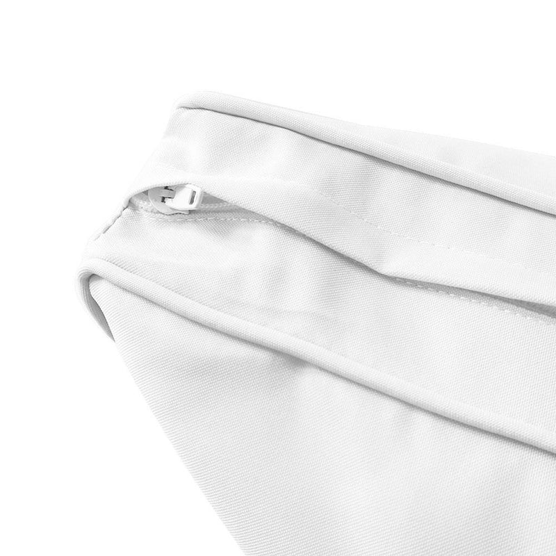 Model-3 - AD106 Queen Pipe Trim Bolster & Back Pillow Cushion Outdoor SLIP COVER ONLY