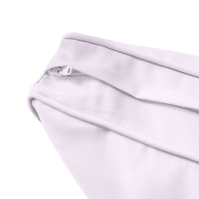Model-3 - AD107 Queen Pipe Trim Bolster & Back Pillow Cushion Outdoor SLIP COVER ONLY