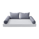 Model-4 - AD001 Crib Pipe Trim Bolster & Back Pillow Cushion Outdoor SLIP COVER ONLY