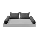 Model-4 - AD003 Crib Pipe Trim Bolster & Back Pillow Cushion Outdoor SLIP COVER ONLY