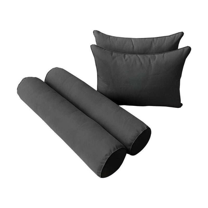 Model-4 - AD003 Twin Pipe Trim Bolster & Back Pillow Cushion Outdoor SLIP COVER ONLY