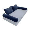 Model-4 - AD101 Full Pipe Trim Bolster & Back Pillow Cushion Outdoor SLIP COVER ONLY