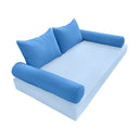 Model-4 - AD102 Crib Pipe Trim Bolster & Back Pillow Cushion Outdoor SLIP COVER ONLY