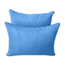 Model-4 - AD102 Crib Pipe Trim Bolster & Back Pillow Cushion Outdoor SLIP COVER ONLY