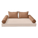 Model-4 - AD104 Crib Contrast Pipe Trim Bolster & Back Pillow Cushion Outdoor SLIP COVER ONLY