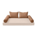 Model-4 - AD104 Crib Pipe Trim Bolster & Back Pillow Cushion Outdoor SLIP COVER ONLY