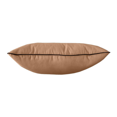 Model-4 - AD104 Queen Contrast Pipe Trim Bolster & Back Pillow Cushion Outdoor SLIP COVER ONLY