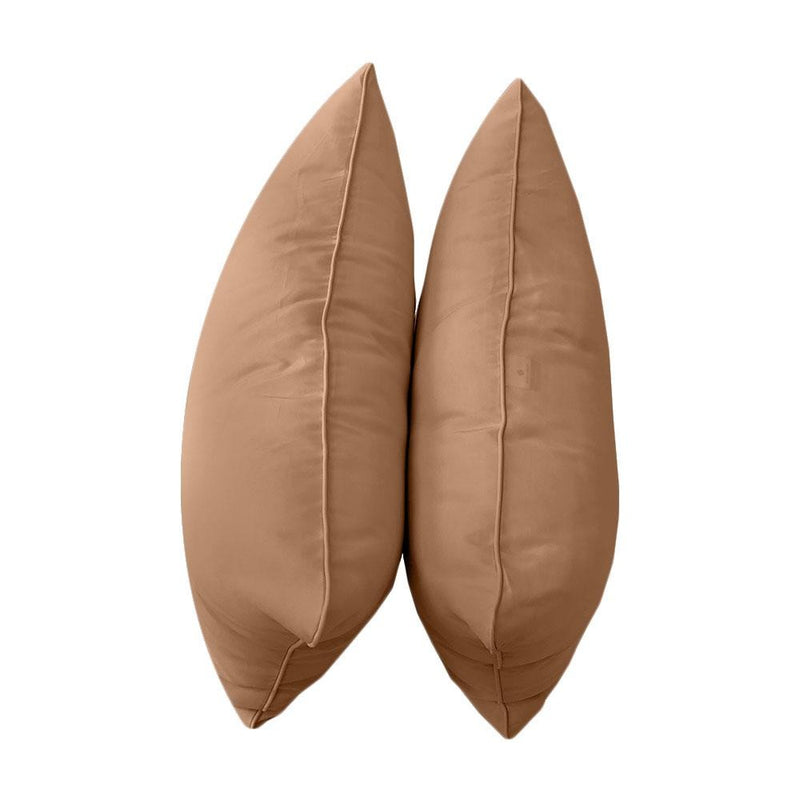 Model-4 - AD104 Queen Pipe Trim Bolster & Back Pillow Cushion Outdoor SLIP COVER ONLY