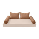 Model-4 - AD104 Twin Pipe Trim Bolster & Back Pillow Cushion Outdoor SLIP COVER ONLY