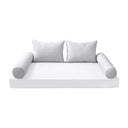 Model-4 - AD105 Full Pipe Trim Bolster & Back Pillow Cushion Outdoor SLIP COVER ONLY