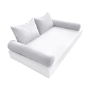 Model-4 - AD105 Full Pipe Trim Bolster & Back Pillow Cushion Outdoor SLIP COVER ONLY