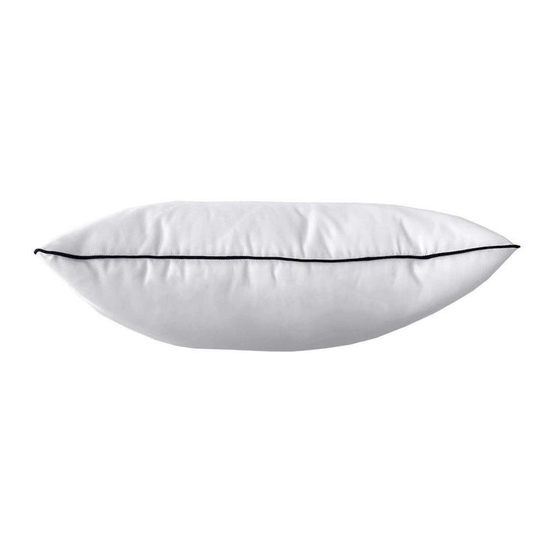 Model-4 - AD105 Twin Contrast Pipe Trim Bolster & Back Pillow Cushion Outdoor SLIP COVER ONLY