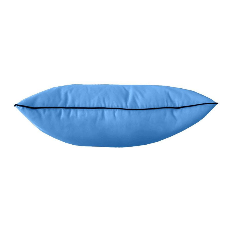 Model-4 AD102 Queen Size 5PC Contrast Pipe Outdoor Daybed Mattress Cushion Bolster Pillow Complete Set