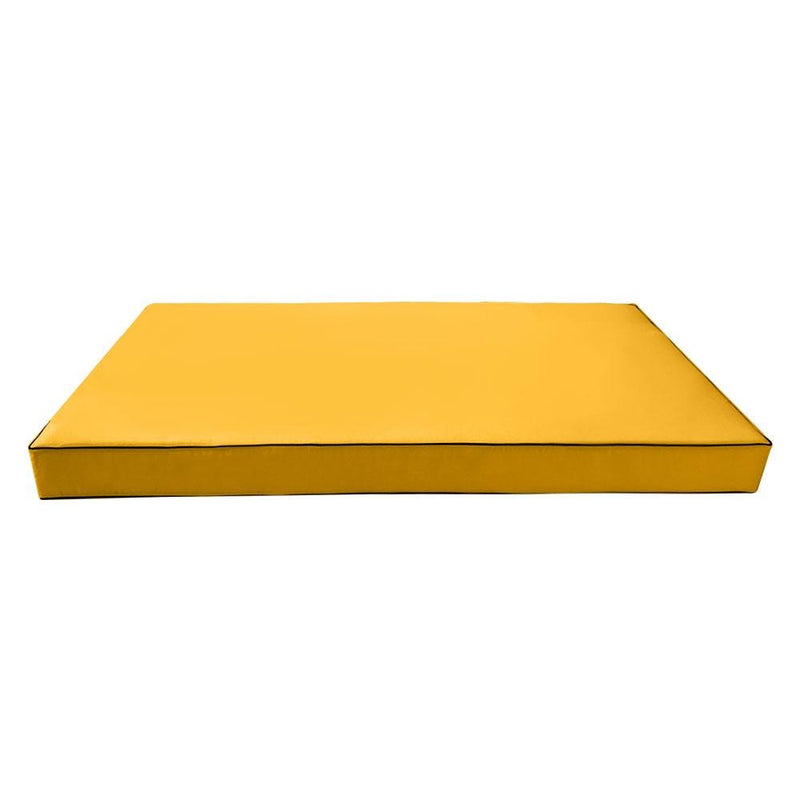 Model-4 5PC Contrast Pipe Outdoor Daybed Mattress Bolster Pillow Fitted Sheet Cover Only Full Size AD108