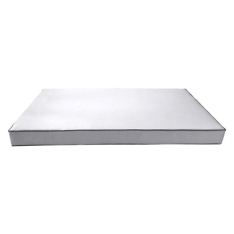 Model-4 5PC Contrast Pipe Outdoor Daybed Mattress Bolster Pillow Fitted Sheet Cover Only-Twin-XL Size AD105