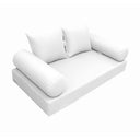 Model-4 AD106 Twin-XL Size 5PC Knife Edge Outdoor Daybed Mattress Cushion Bolster Pillow Complete Set