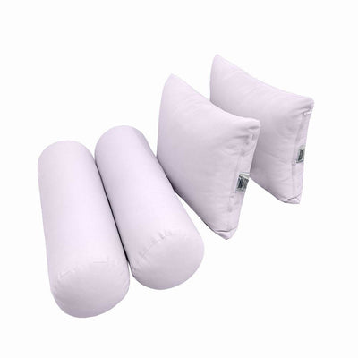 Model-4 AD107 Twin-XL Size 5PC Knife Edge Outdoor Daybed Mattress Cushion Bolster Pillow Complete Set